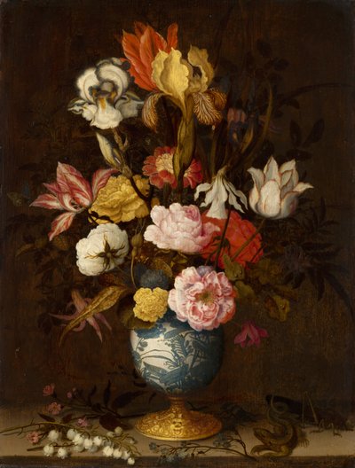 Fleurs dans un vase Wan-Li - Balthasar van der Ast